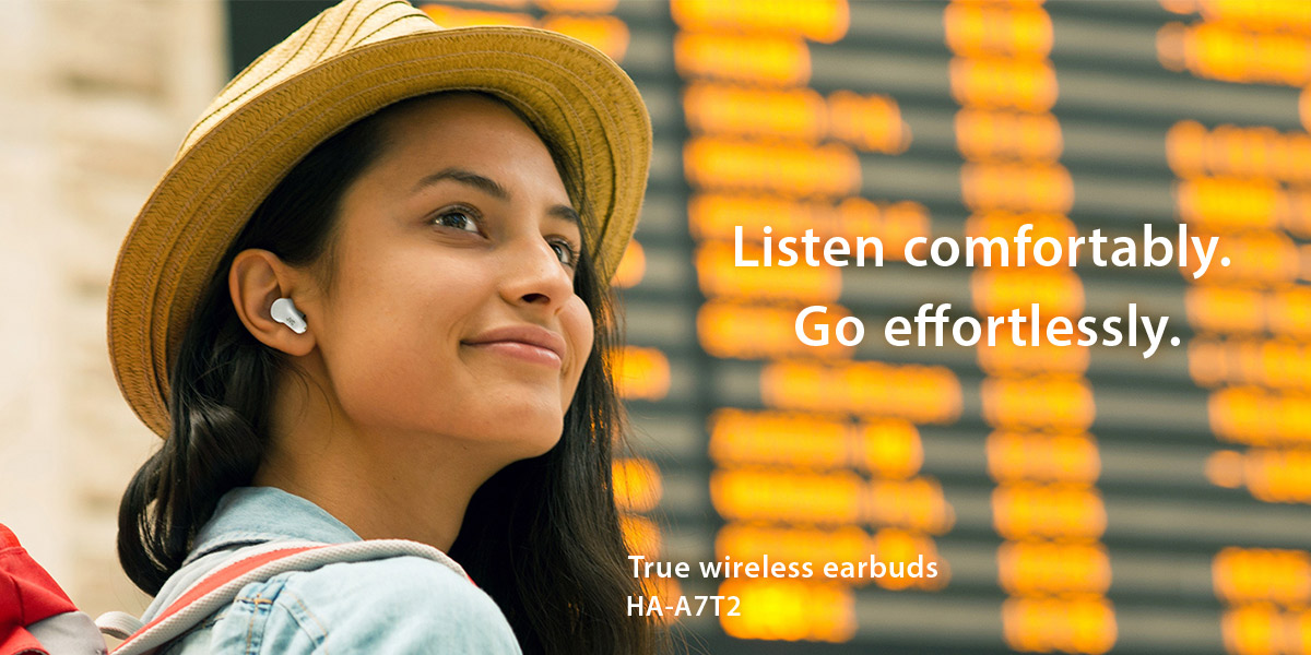 Listen comfortably. Go effortlessly. True wireless earbuds HA-A7T2