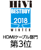 HiVi 2018年 冬のベストバイ	HDMIケーブル部門第3位