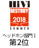 HiVi 2018年 夏のベストバイ	ヘッドホン部門Ⅰ（5万円未満）	第2位