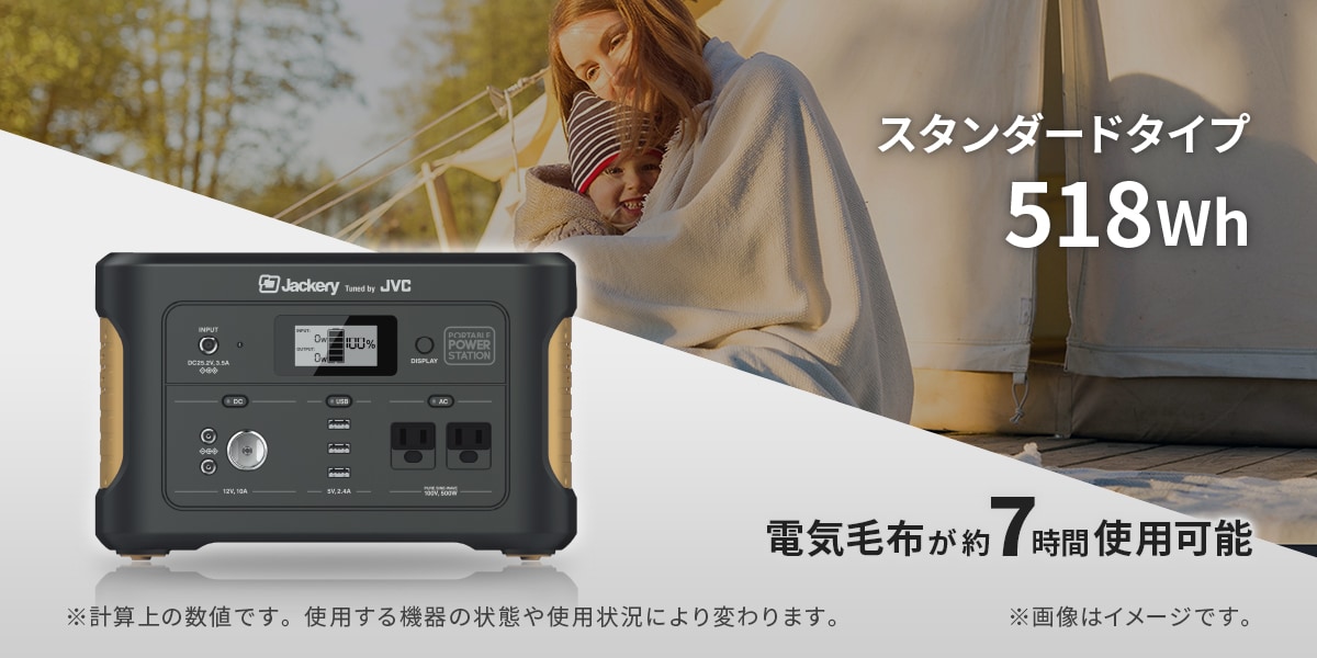 Jackery BN-RB5 ポータブル電源 518Wh AC500W