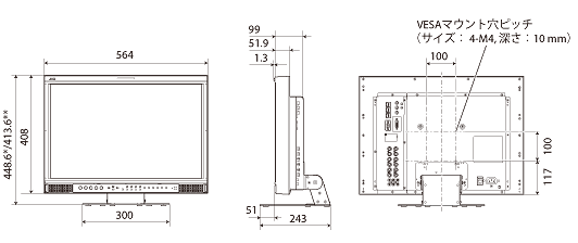 外観寸法図　DT-V24G1