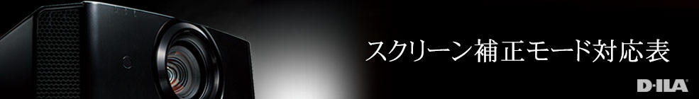 スクリーン補正モード対応表