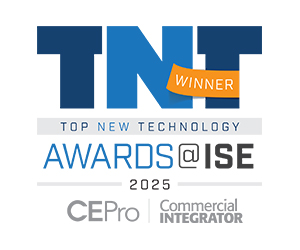 TNT WINNER TOP NEW TECHNOLOGY AWARDS@ISE 2025 CEPro Commercial INTEGRATOR