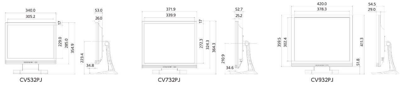 15型・17型・19型タッチパネル液晶モニター CV532PJ・CV732PJ・CV932PJ | ヘルスケアシステム | JVC