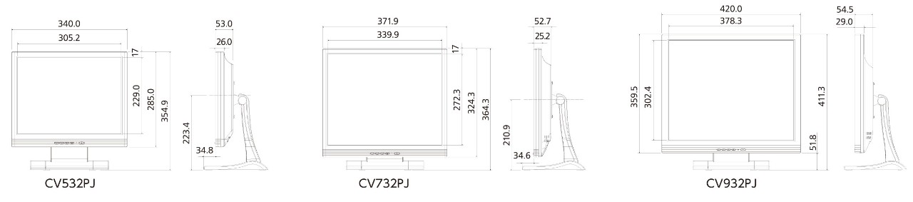 SALE開催中 JVCケンウッド CV932PJ B 19型抵抗膜方式タッチパネルモニター