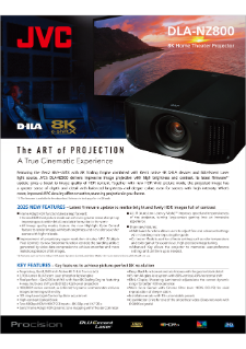 Leaflet DLA-NZ800 | Brochures | Projectors | JVC
